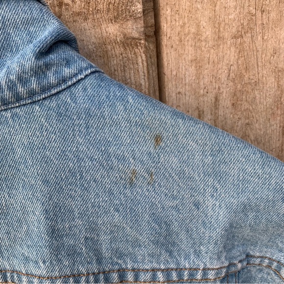 Vtg J Crew Denim Trucker Jean Jacket Mens Medium USA Made Green Label - Picture 7 of 14